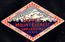 Kofferaufkleber  HOTEL  MOUNT  EVEREST  Darjeeling