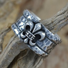 925 Silber, edler Lilien-Ring