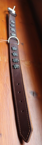 Halsband fettleder braun - halsband,