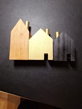 3 Kerzenhalter - Depot - Kiefer, Gold, schwarz