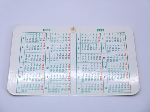 Rolex kalender 1992 - rolex, 1992/93