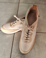NEU HESSNATUR Damen Sneaker Leder Leinen Größe 42