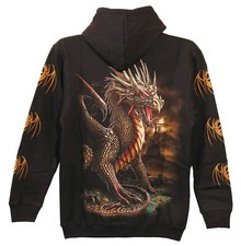Sweat Jacke Hoodie Drachen Gr. M L XL Fantasy Dragon Gothic Drache Smaug Biker