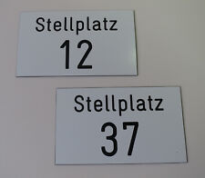 Kunststoff  Stellplatz Schild