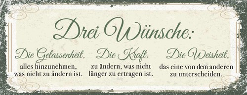 Holzschild 27x10 wünsche - holzschild,