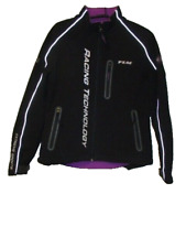 Motorrad Softshell Damenjacke FLM, GR M 40-42 schwarz lila Racing Technology