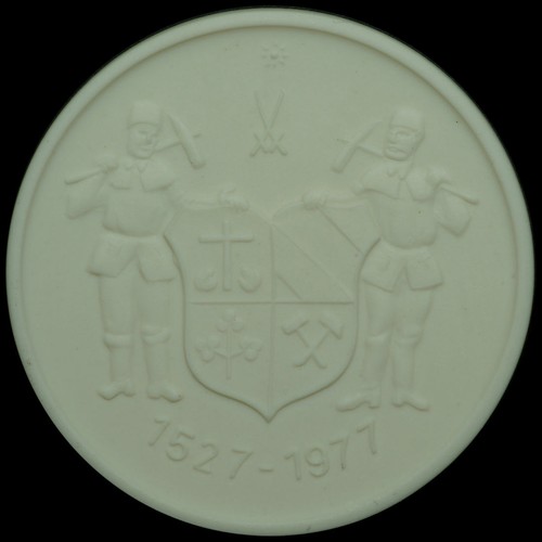 Bergbau porzellan medaille - bergbau:, porzellan-medaille