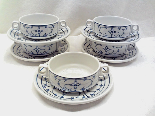Indisch blau suppentassen - blau,