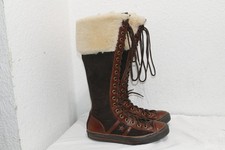 858---CONVERSE UK 6,5  GR 39,5   STIEFEL RAUHLEDER DKL-BRAUN GLATTLEDER