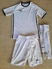 JAKO Trikotset weiß Trikot Hose Stutzen Fußball Sport Kindergröße 152