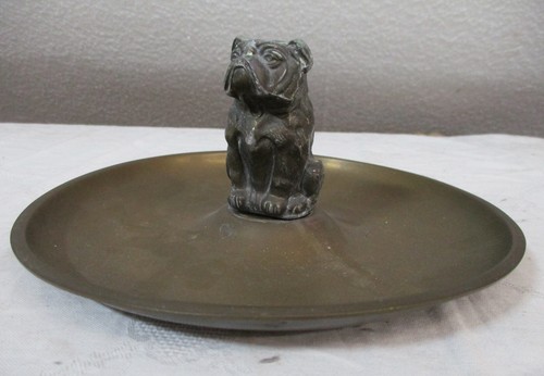 Bulldog figur bronze antik - bulldog-figur,