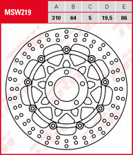 TRW Bremsscheibe SUZUKI GS 500, GSX 1200, GSF 1200 Bandit, Vorne
