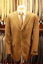 Burberry London Sakko Gr.50 grün kariert 100% Schurwolle Einreiher 3-Knopf -S114