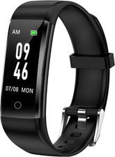 ?GRV Fitness Tracker mit Schrittzähler–IP68 Wasserdicht,Kalorienzähler, Schwarz