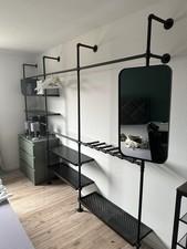 Pamo-Design Kleiderstange Kim Wandmontage Schwarz Metall Garderobe
