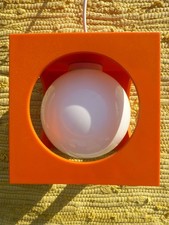 Kugellampe Würfel 70er orange
