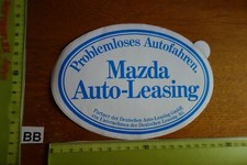 Alter Aufkleber Automobil Werkstatt MAZDA Auto-Leasing