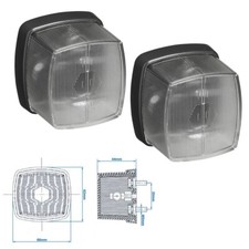 2 x Positionsleuchte 12V Weiß E3 Begrenzungsleuchten Anhänger Positionslicht LKW