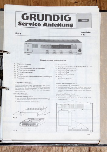 Grundig v30 original service - grundig,
