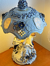 Porzellanlampe mit Lithophanien von Schierholz Plaue Höhe ca. 45 cm