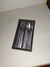 Altes Metall-Besteck+Kasten-