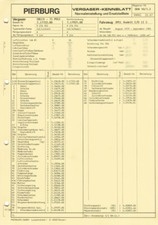 Datenblatt Einstelldaten Solex 35 PDSI Vergaser - Opel Kadett C/D 12S / 9276922