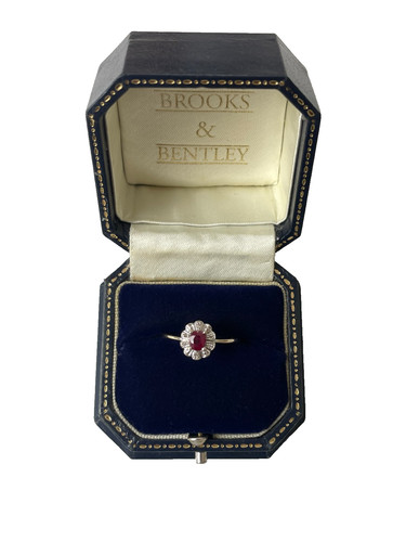 35ct rubin und diamant ring - rubin,