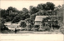 AK GRUSS AUS WESTPREUSSEN STEINORT ELBING STEINORTER SCHLUCHT UM 1900