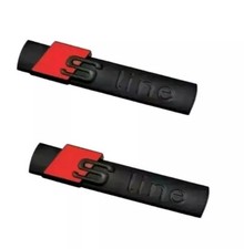 2x Audi S-Line Emblem Schwarz