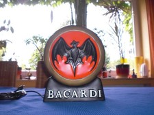 Bacardi Fledermaus Dekolampe rot 27cm - Bar Deko Lampe Leuchte Leuchtreklame