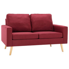 Sofa Couch 2-Sitzer Weinrot