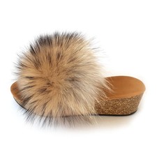 Damen Keilabsatz Pantoletten