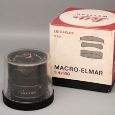 mint and boxed MACRO ELMAR 1:4/100  Leica 11230 lens for bellows - LEITZ WETZLAR