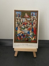 Vintage Postkarte The Last Supper, Sforza Book of Hours, British Museum