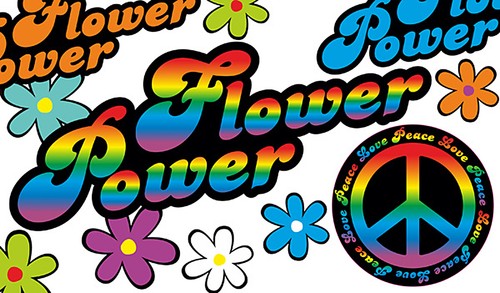 Blumen aufkleber hippie - blumen,