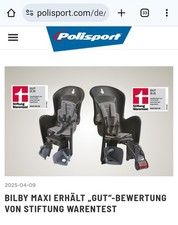 Polisport Bilby Maxi + Extra Fahrrad Ständer -  Kindersitz Gebraucht