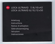Anleitung Leica Ultravid 7/8/10x42 und Leica Ultravid 8/10/12x50