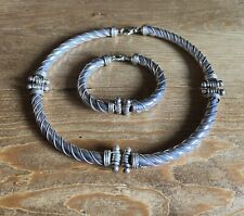 VI Silber 800 Halsreif & Armband Torque Set Vicenza Vintage Italien Design