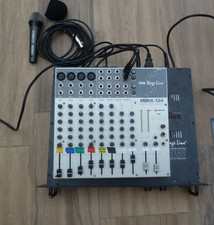 Mischpult mit Verstärker IMG Stage Line MMX 124 STA 160 500W AKG Mikrofon