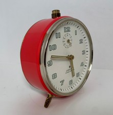 Junghans Trivox Silentic Wecker Rot Deko Vintage 50/60er FUNKTIONIERT TOP