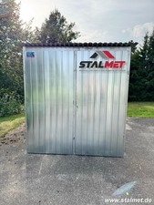 Blechgarage 2x2 Metallgerätehaus Stahlschuppe Gartencontainer Gartenhütte  Lager