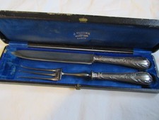 antikes Tranchierbesteck mit Karton Frankreich- gepunzt