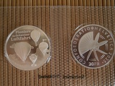 20 CHF Pioniere der Schweizer Luftfahrt 0,999 Ag in org.  Noppenfolie 7500 Ex.