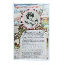 Postkarte AK Mosel Mosel Lied