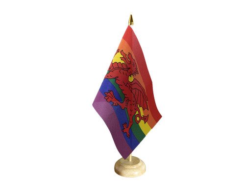 Tischflagge regenbogen mit - regenbogen,