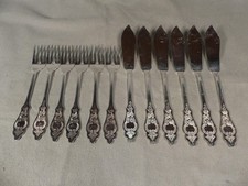 R&B Robbe&Berking Ostfriesenmuster Fischbesteck 12 Teile 90er Silberauflage (b)