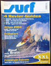 SURF MAGAZIN,8/04, JP AUSTRALIA V/S FREERIDER, RRD TWIN TIP, FANATIC TRIPLE X