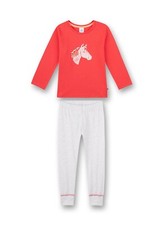 %% NEU Sanetta Mädchen langer Schlafanzug  2-tlg " Pferd" Gr. 92-116 %%