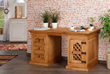 Landhausstil PC Schreibtisch, Pinie / Kiefer, Massivholz, MEXICO Möbel