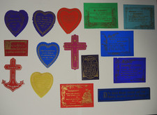 15 Andachtsbilder Gelatine - HAUCHBILDER , Hauchbildchen, Fleißbildchen